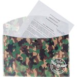 Папка-конверт на кнопке А4 №1 School Military (зелен) 2шт/уп