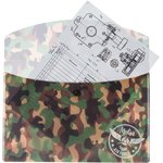 Папка-конверт на кнопке А5 №1 School Military (зелен) 2шт/уп