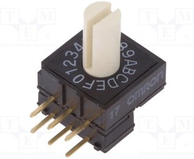 A6RV-162RS, DIP Switches / SIP Switches HEX 3X3 SIDE EXT ACT