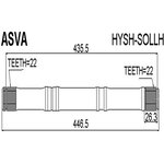 HYSH-SOLLH, Полуось левая 22x446x22