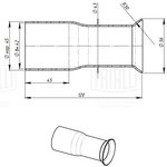 EMP 453056, Соединитель труб глушителя - переходник d=45мм/R30/d=56мм L=120 ...