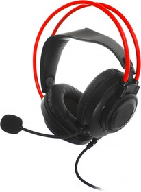 Наушники с микрофоном A4Tech Bloody G200 черный/красный 2м мониторные оголовье (G200 AUX3.5-4PIN +USB)