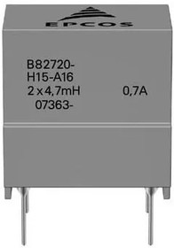 B82720H0015A030, Common Mode Chokes / Filters DATA LINE CHOKE 2x47mH 0.3A/+40C