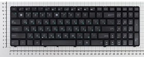 Фото 1/2 Клавиатура для ноутбука Asus K50 K60 K70 черная с рамкой без подсветки