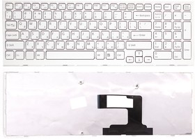 Фото 1/2 Клавиатура для ноутбука Sony Vaio VPC-EL белая с белой рамкой