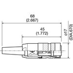 T 3201 001, Circular DIN Connectors 2 Pin female; Straight Cable Mount