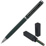 Ручка шариковая BV FIRENZE 1мм син кор зелен,тубус прямоуг черн 20-0300/03