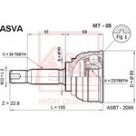 MT05 ШРУСНАРУЖНЫЙ23x50x25