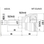 MT-DJA43, ШРУС наружный 33x57x25