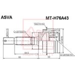 MT-H76A43, ШРУС наружный