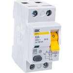 Выключатель диф. тока 2п 63A 100mA тип AC ВД1-63 ИЭК MDV10-2-063-100