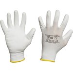Перчатки защитные нейлоновые с полиуретановым покрытием размер 7