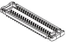 503304-4210-TR750, Connector Receptacle - 42 Position - 0.016" (0.40mm) Pitch - Center Strip Contacts - Surface Mount - Gold.