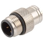 M124AM-MLD, M12 4P A-CODE MOLD CONNECTOR, MALE, SHIELDED 52AK1302