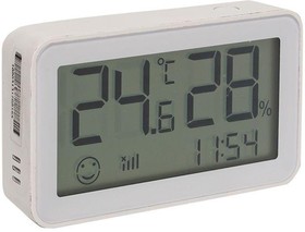 Фото 1/10 Датчик температуры и влажности с экраном умный Zigbee Connect EKF is-th-zb