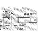 0110-054, 0110-054_ШРУС наружный к-кт!\ Toyota Corolla (E12) 02-07