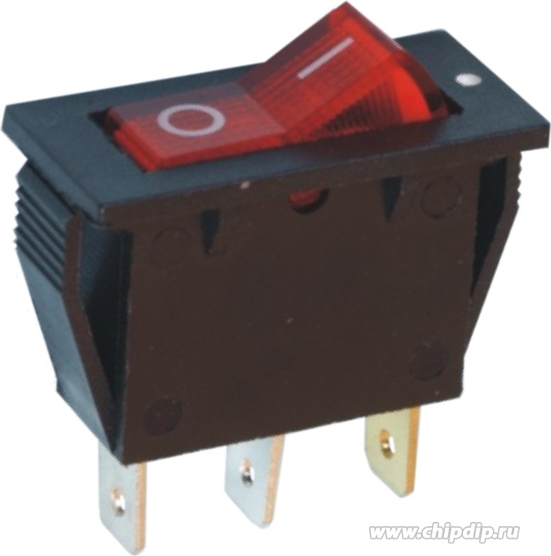 IRS-101-2B3 (красный), Переключатель с подсветкой ON-OFF (15A 250VAC ...