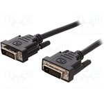 AK-320108-010-S, Cable; dual link; DVI-D (24+1) plug,both sides; 1m; black