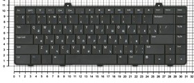 Фото 1/2 Клавиатура для ноутбука Dell inspiron 1440 черная