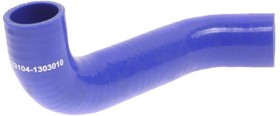 Фото 1/2 130-16-042, Патрубок ГАЗ-3310 Валдай радиатора подводящий верхний синий силикон (d=38) MEGAPOWER