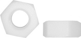 Шестигранная полиамидная (пластиковая) гайка DIN 555, М6, 50 шт. 00-00001752