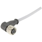 21348487484050, Sensor Cables / Actuator Cables M12-A 4PIN M/F ST/RA DOUBLE END ...