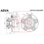 NSWH-A32A46R, Подшипник зад.ступ.[ступица]