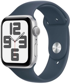 Фото 1/3 Смарт-часы Apple Watch SE 2023 A2722 40мм OLED корп.серебристый Sport Band рем.синий разм.брасл.:150-200мм (MRE23LL/A)