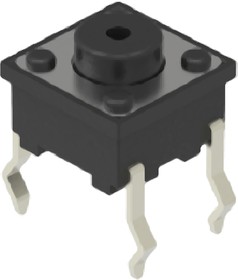 SKQJAAA010, 6.6mm 5mm Round Button 50mA Straight 6.6mm SPST 12V Plugin Tactile Switches