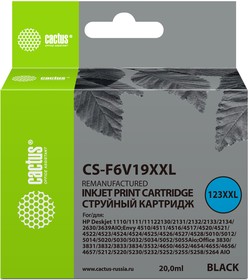 Фото 1/6 Картридж струйный Cactus CS-F6V19XXL черный (1000стр.) (20мл) для HP DeskJet 1110/1111/1112/2130