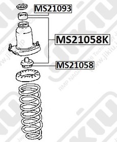 Фото 1/3 Опора амортизатора TOYOTA Corolla Altis ZZE121R May 01 MS21093