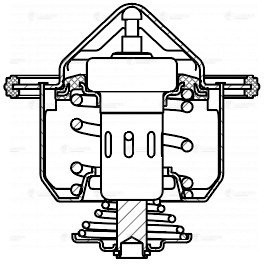Фото 1/7 LT1122, Термостат для а/м Mitsubishi Lancer X (07-)/Outlander XL (06-)/ASX (10-) (82°С) (термоэл.) (LT 1122)