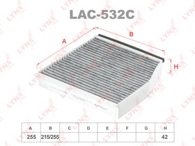 LAC-532C, LAC-532C_фильтр салона! угольный\ MB W176/W246/C117 11