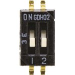 GDH02S04, 2 Way Surface Mount DIP Switch DPST