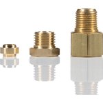 221250318, ENOTS Series Straight Threaded Adaptor, R 1/8 Male to 3/16 in ...