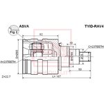 TYID-RAV4, ШРУС внутренний левый 23x44x23