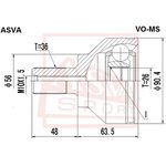 VO-MS, ШРУС наружный 26x56x36