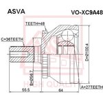VO-XC9A48, ШРУС наружный 27x56.7x36