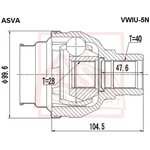 VWIU-5N, ШРУС внутренний 28x40