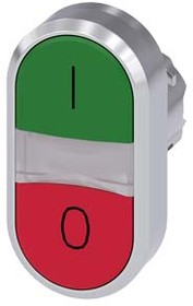 3SU10513AB420AK0, Switch Actuators TWIN BUTTON, MOM, GREEN/RED