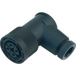 Angle coupling, 4 pole, screw connection, screw locking, angled, 09 0440 00 04