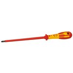 T49143-2200, Pozidriv Insulated Screwdriver, PZ2 Tip, 200 mm Blade, VDE/1000V ...