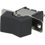 RSL-123A1, ROCKER; SP3T; Pos: 3; (ON)-OFF-(ON); 3A/250VAC; black; none; 20m?