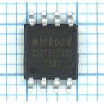 W25Q128FVSIG, Микросхема памяти FLASH 128Мбит SPI 104МГц [SOIC-8-208mi] (25Q128FVSG)