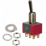 100DP1T1B1M1REH, Toggle Switches DPDT ON-ON SLDR MNT
