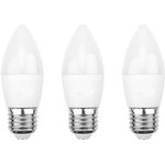 604-204-3, Лампа светодиодная Свеча CN 9,5Вт E27 903Лм 6500K холодный свет (3 шт/уп)