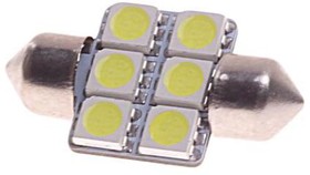 85174W, Лампа светодиодная 12V C10W SV8.5-8 31мм 6000K двухцокольная 6 ...