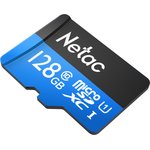 Флеш карта MicroSDXC 128GB Netac Class 10 UHS-I U1 P500 Standart + адаптер ...
