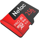 Флеш Карта MicroSD card Netac P500 Extreme Pro 256GB, retail version w/SD adapter