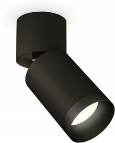 Фото 1/3 Ambrella Комплект накладного поворотного светильника XM6313041 SBK/BK/PBK черный песок/черный/черный полированный MR16 GU5.3 (A2221, C6313,